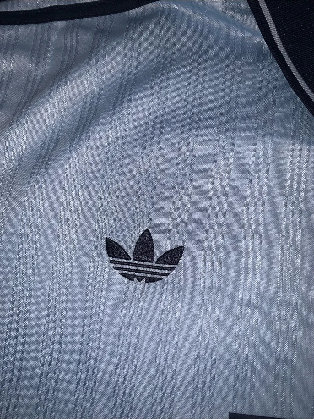 Adidas x Oasis Tour Jacquard Jersey Shirt Light Blue Live 25 Size: 2X-Large